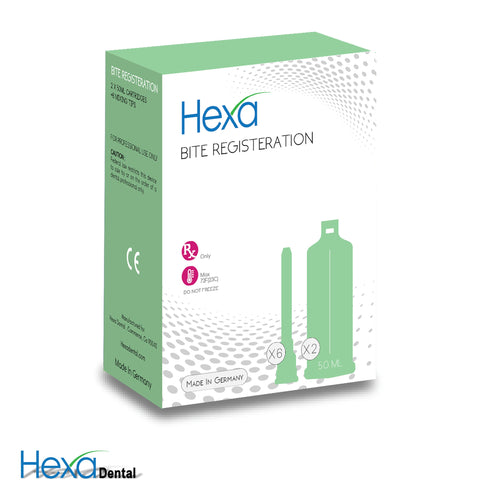 Hexa Bite Registration 50ml SUPER FAST Set GERMAN MADE 2 Cartridges+4 Mixing Tips HB-0003